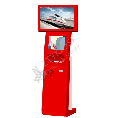 Dual-screen Ticketing Vending Kiosk with Advertising Screen